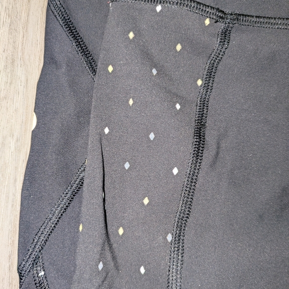 Lululemon Black Leggings w/ Polka Dots - Size 2 - Picture 4 of 6